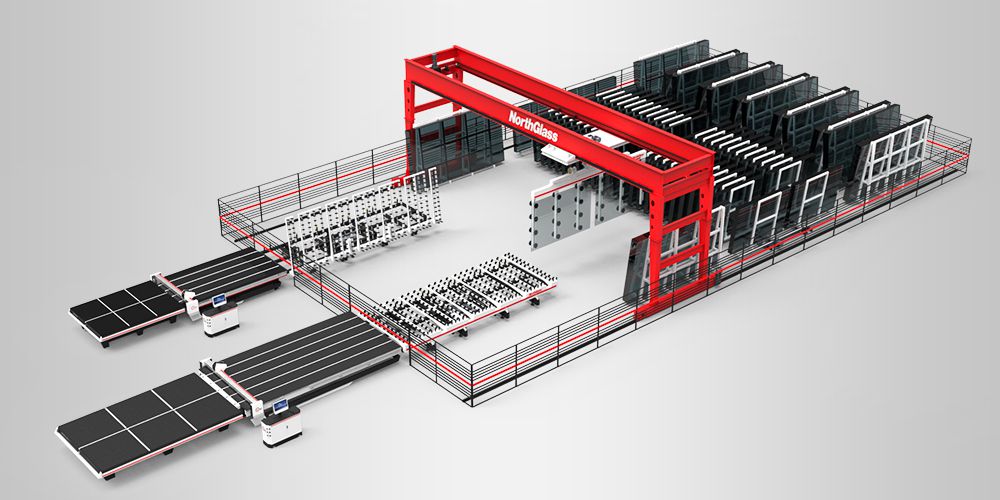 Sistema automático para processamento de vidro